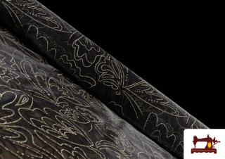 Tela Organza con Mariposas Doradas