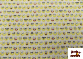 Tela de Algodón Estampada Bob Esponja