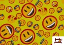 Tela Estampado Emoji Emoticono del Whats App