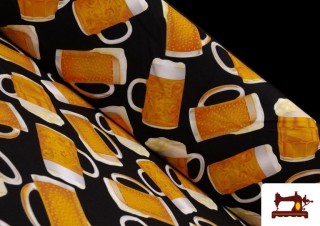 Tela Stretch estampado Caña de Cerveza