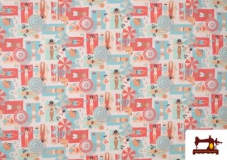 Comprar Tela de Popelín de Algodón Un Día En La Playa