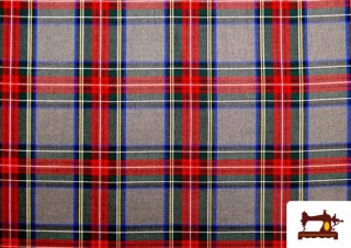 Comprar Tela de Viella Cuadro Escocés Gris