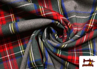 Tela de Viella Cuadro Escocés Gris