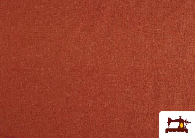 Venta online de Tela de Lino Viscosa De Colores color Teja