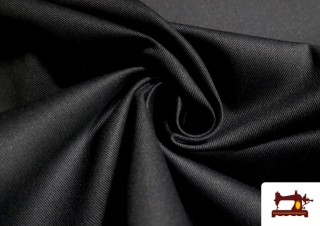 Comprar online Tela de Sarga de Algodón 100% para Gabardinas color Negro
