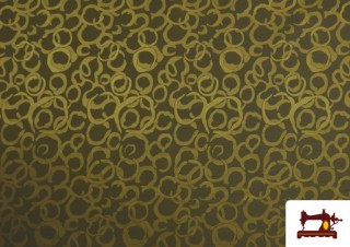 Comprar Tela Jacquard Circulos Verde