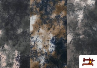 Tela de Algodón Estampada Marmoleada