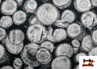 Comprar online Tela de Loneta Rodajas de Madera