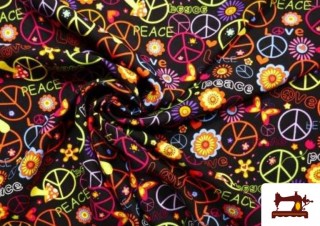 Tela de con Motivos Hippies