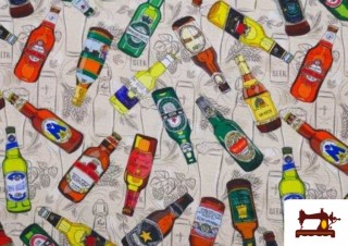 Tela de Loneta Decoración Cervezas Medianas