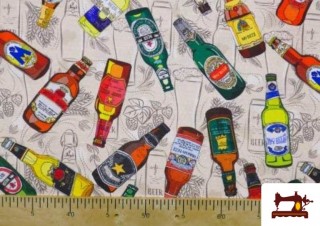 Comprar Tela de Loneta Decoración Cervezas Medianas