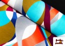 Tela de Loneta Ondas de Colores - Multicolor