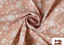 Venta online de Tela de Algodón Orgánico Claveles de Colores color Rosa pálido