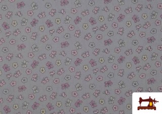 Comprar Tela de Algodón Flores y Mariposas