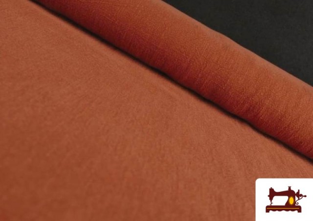 Comprar Tela de Lino Lavado a la Piedra 100% Ramio (14 colores) color Naranja