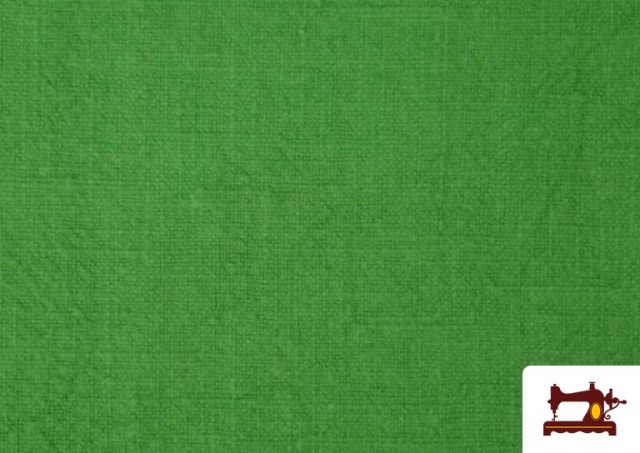 Comprar online Tela de Lino Lavado a la Piedra 100% Ramio (12 colores) color Verde