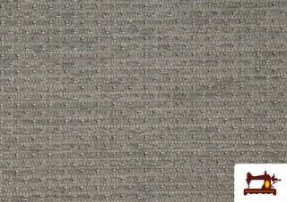 Tela de Micro Chenilla Con Topitos color Gris claro