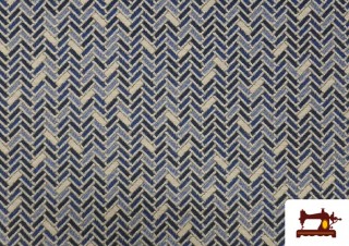 Comprar Tela de Tapicería de Gobelino Trenza Espiga  Ancho 140 cms color Azul