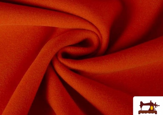 Tela de Paño Mouflon de Colores color Naranja