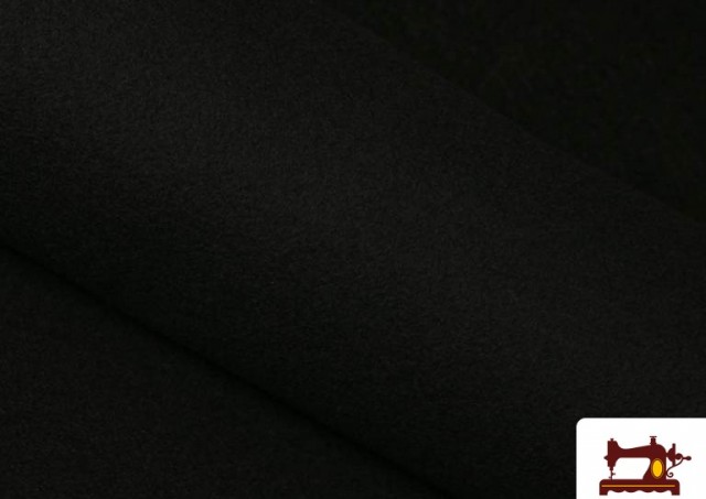 Venta online de Tela de Paño Mouflon de Colores color Negro