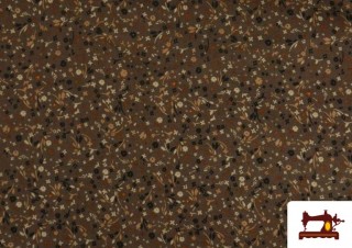 Venta de Tela de Viella de Viscosa Flores Marrón