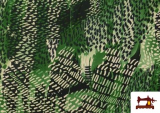 Comprar Tela de Crepe Estampado Verde Chispeado