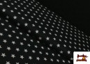 Tela de Algodón de Colores Estrellas 1cm color Negro