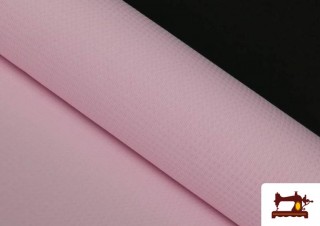 Tela de Piqué de Cuadritos de Colores color Rosa pálido