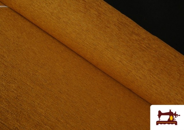 Tela de Chenilla Reversible color Ocre mostaza