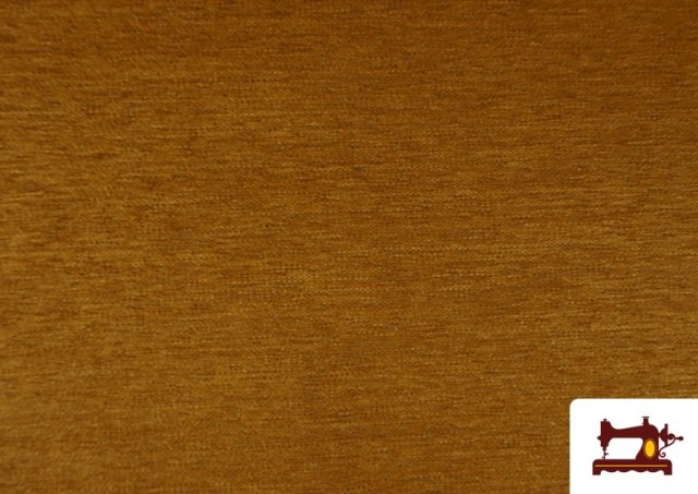 Tela de Chenilla Reversible color Ocre mostaza
