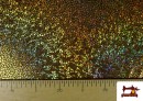 Tela de Lycra con Holograma de Colores color Dorado