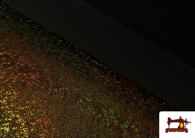 Comprar Tela de Lycra con Holograma de Colores color Dorado