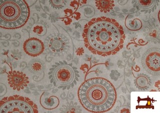 Comprar Tela de Loneta Mandalas Rojas