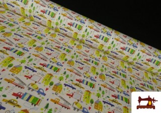 Comprar Tela de Algodón Estampado COCHES de Colores