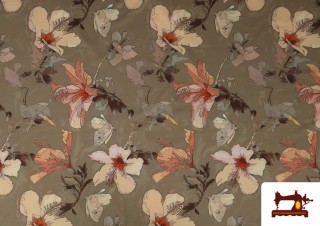 Comprar Tela de Crespón Floral Colores Beige Comprar Tela de Crespón Floral Colores Beige
