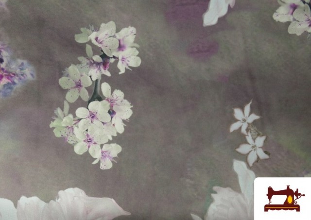 Comprar online Tela de  Punto de Neopreno Floral Hortensias