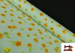 Tela de Algodón Estampado Girasoles