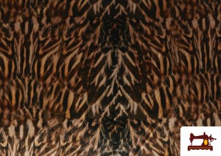 Comprar Tela de Terciopelo Martelé Estampado Plumas