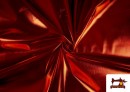 Venta de Tela Economica Metalizada Barata Brillante 150cm color Rojo