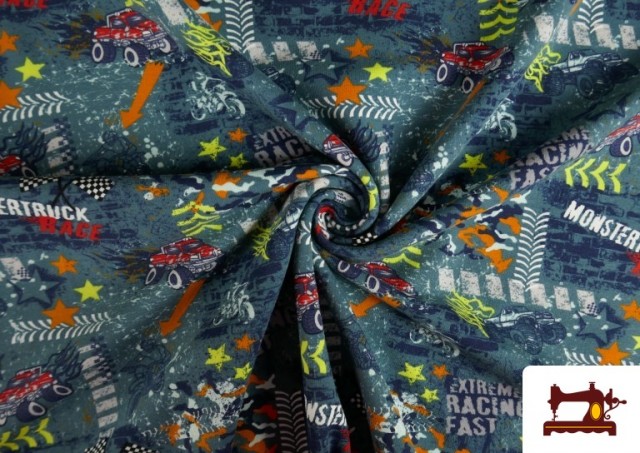 Venta online de French Terry Estampado Coches de Carreras