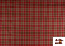 Comprar Cuadro Escocés para Mantelería y Decoración Navidad ancho 305cm color Rojo