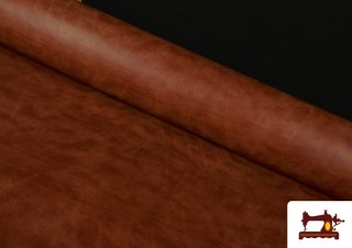 Tela Polipiel Envejecida Marrón Ecopiel