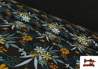 Tela de Viscosa Flores Ilustración