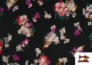 Venta online de Tela de Creppe Estampado Floral