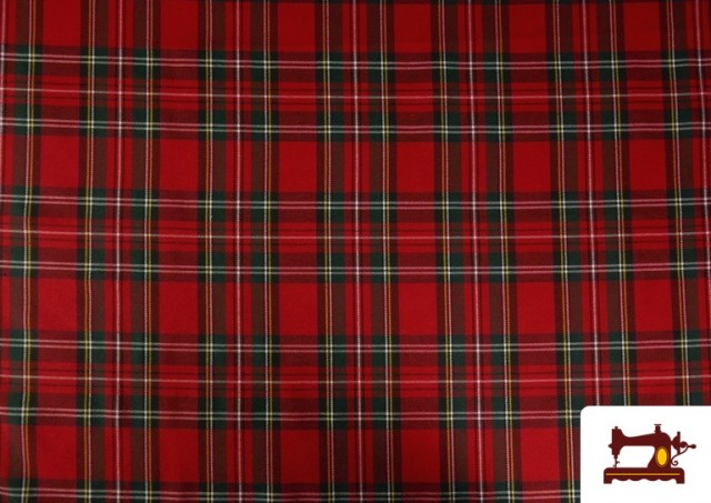 Comprar Tela de Viella Tartan de Cuadros Escoceses Rojo