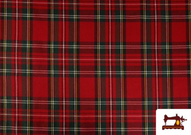 Venta de Tela de Viella Tartan de Cuadros Escoceses Rojo
