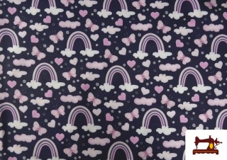 Venta de Softshell estampado Arcoiris