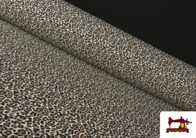 Comprar Tela de Punto de Licra Estampada Animal Pequeño Leopardo
