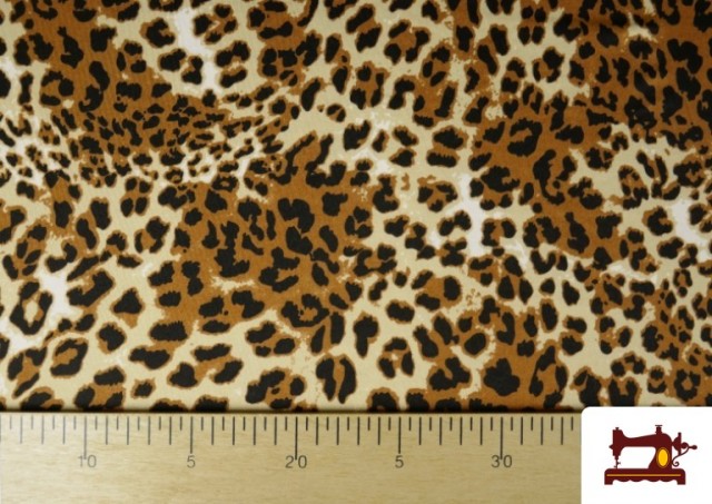 Comprar online Tela de Licra Estampado Animal Leopardo