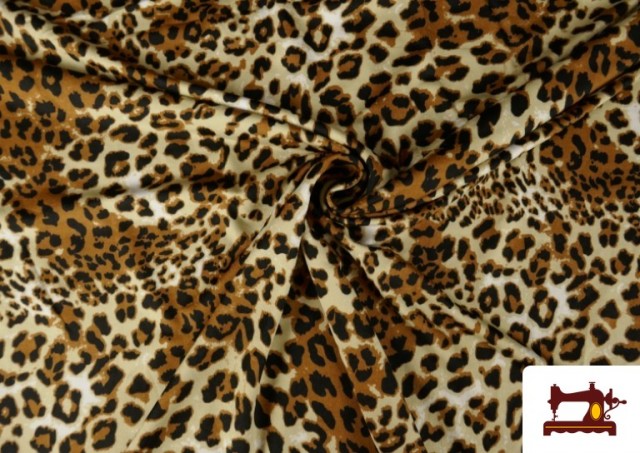 Venta online de Tela de Licra Estampado Animal Leopardo